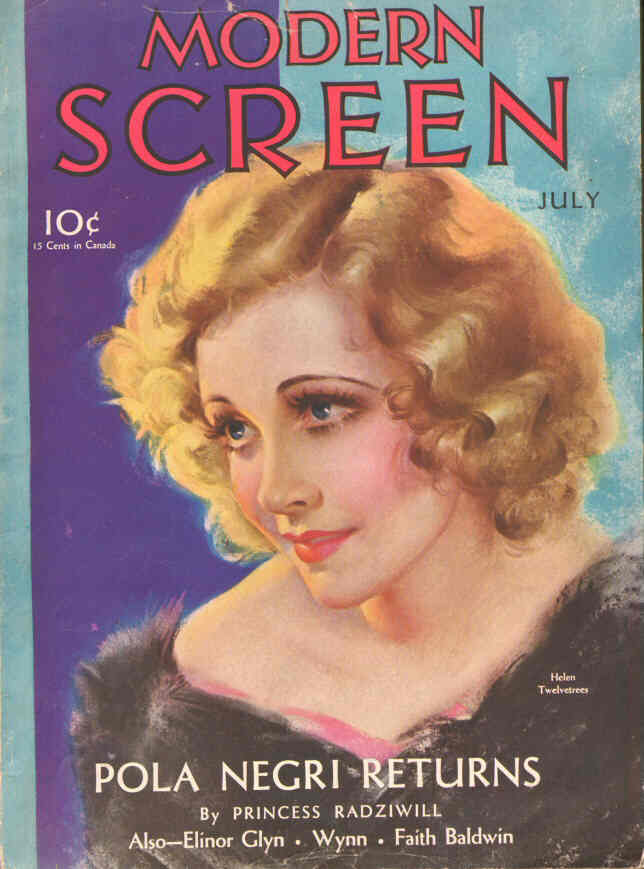 MODERN SCREEN magazine cover Issue 8 July 1931